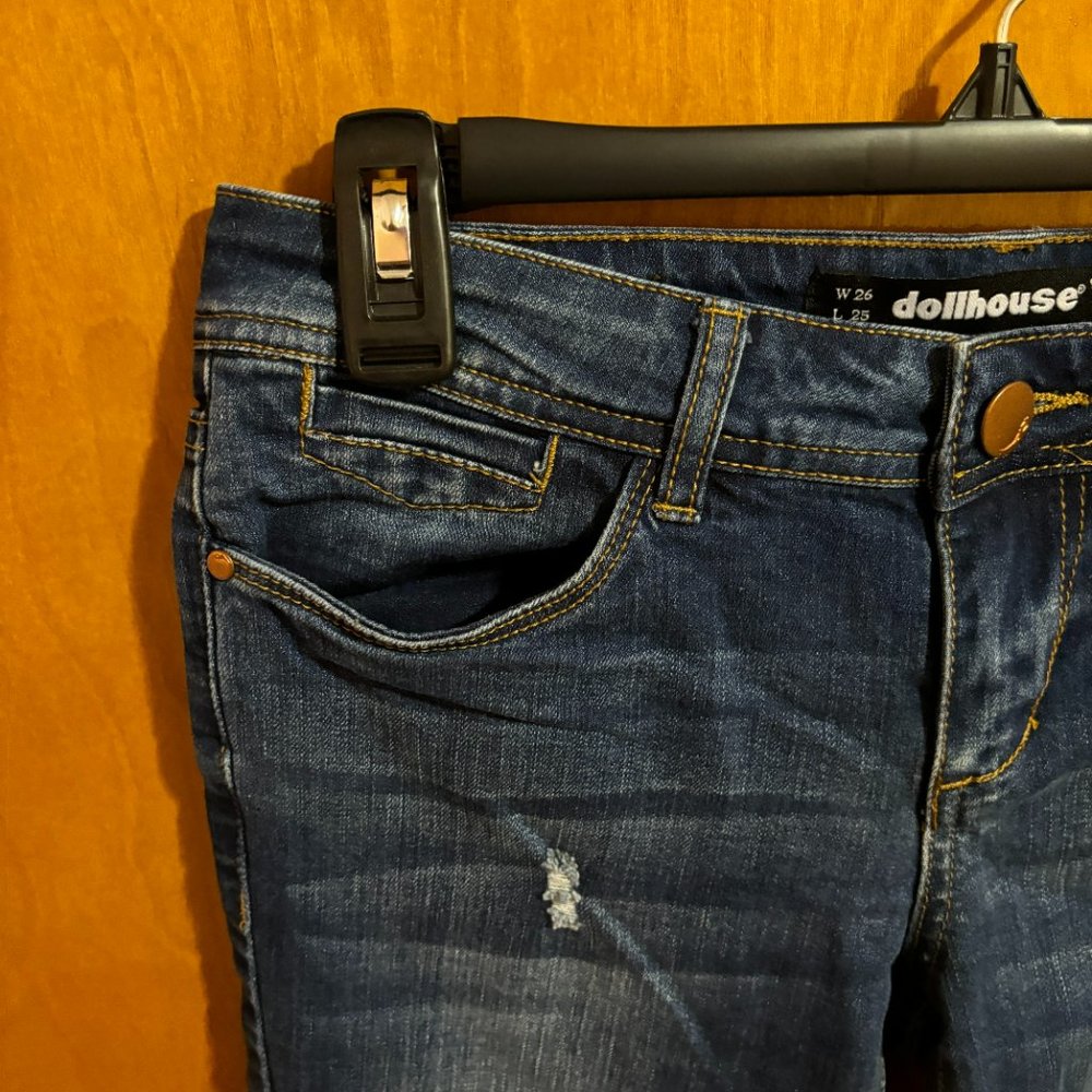 dollhouse distressed cropped Farrah‎ jeans size 3 - Picture 2 of 16